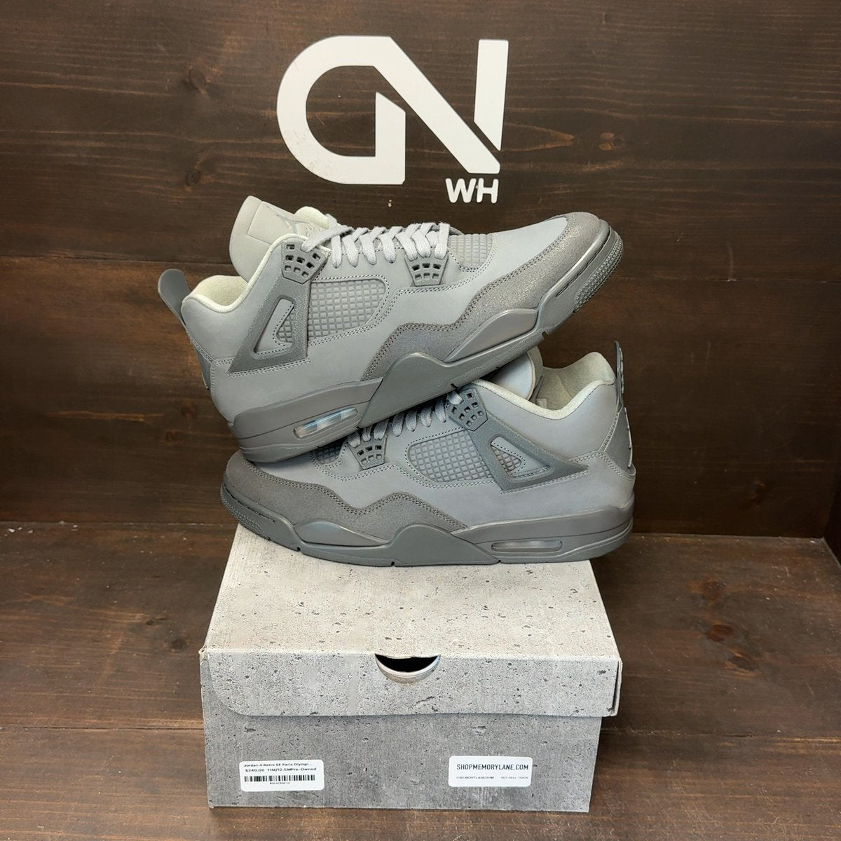Jordan 4 Retro SE Paris Olympics Wet Cement Size 11 (Pre-Owned) - front