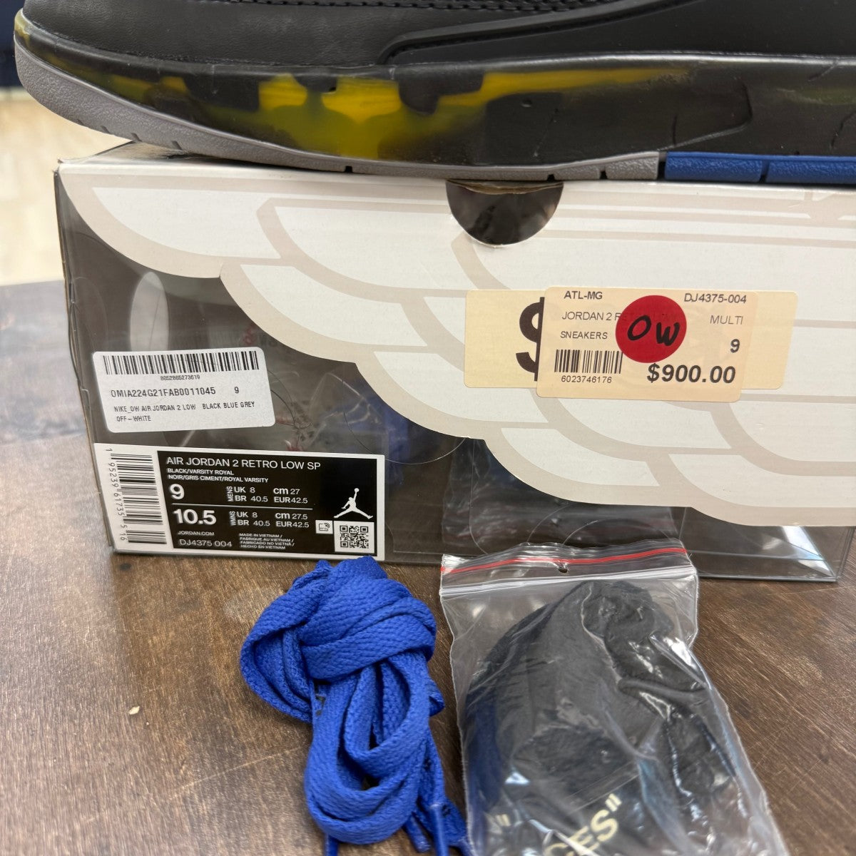 Jordan 2 Retro Low SP Off-White Black Blue - Image 5