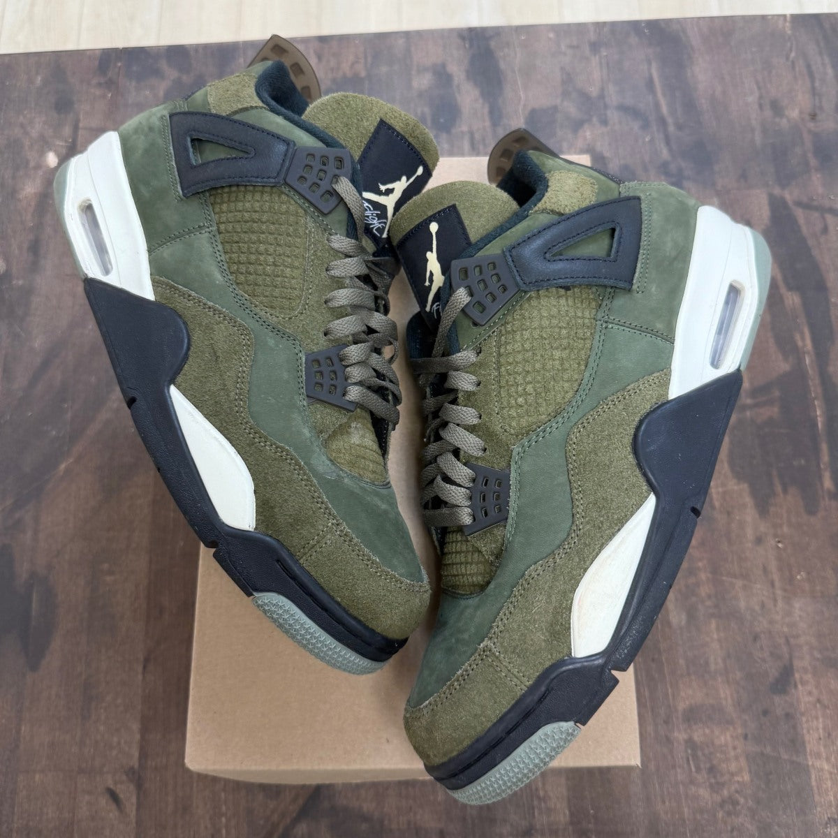 Jordan 4 Retro SE Craft Medium Olive Size 13 (Pre-Owned) - Image 1