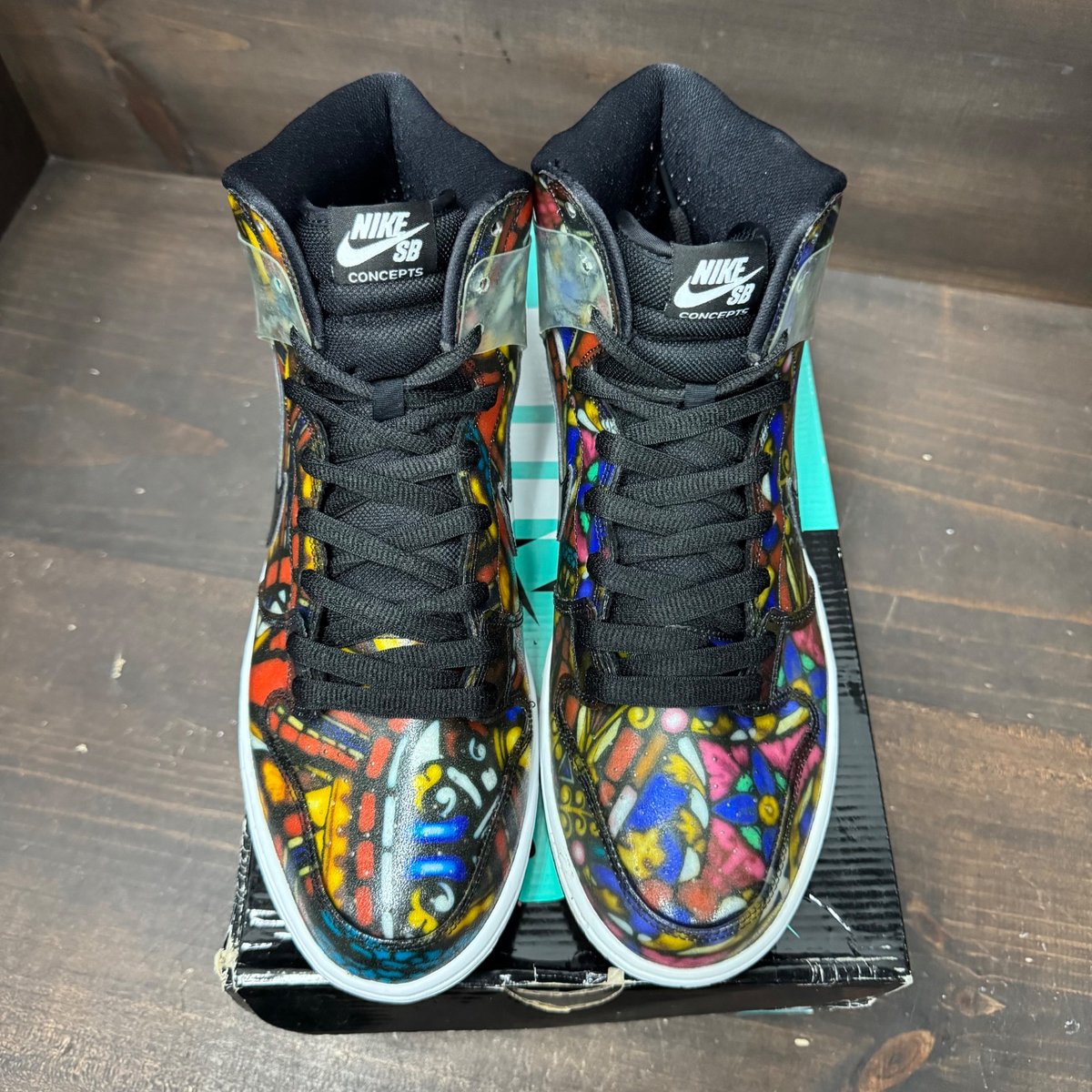 Nike SB Dunk High Concepts Stained Glass Size 12 (Pre-Owned) - side