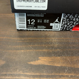 Jordan 3 Retro Black Cat (2025) Size 12 (Pre-Owned) - aux