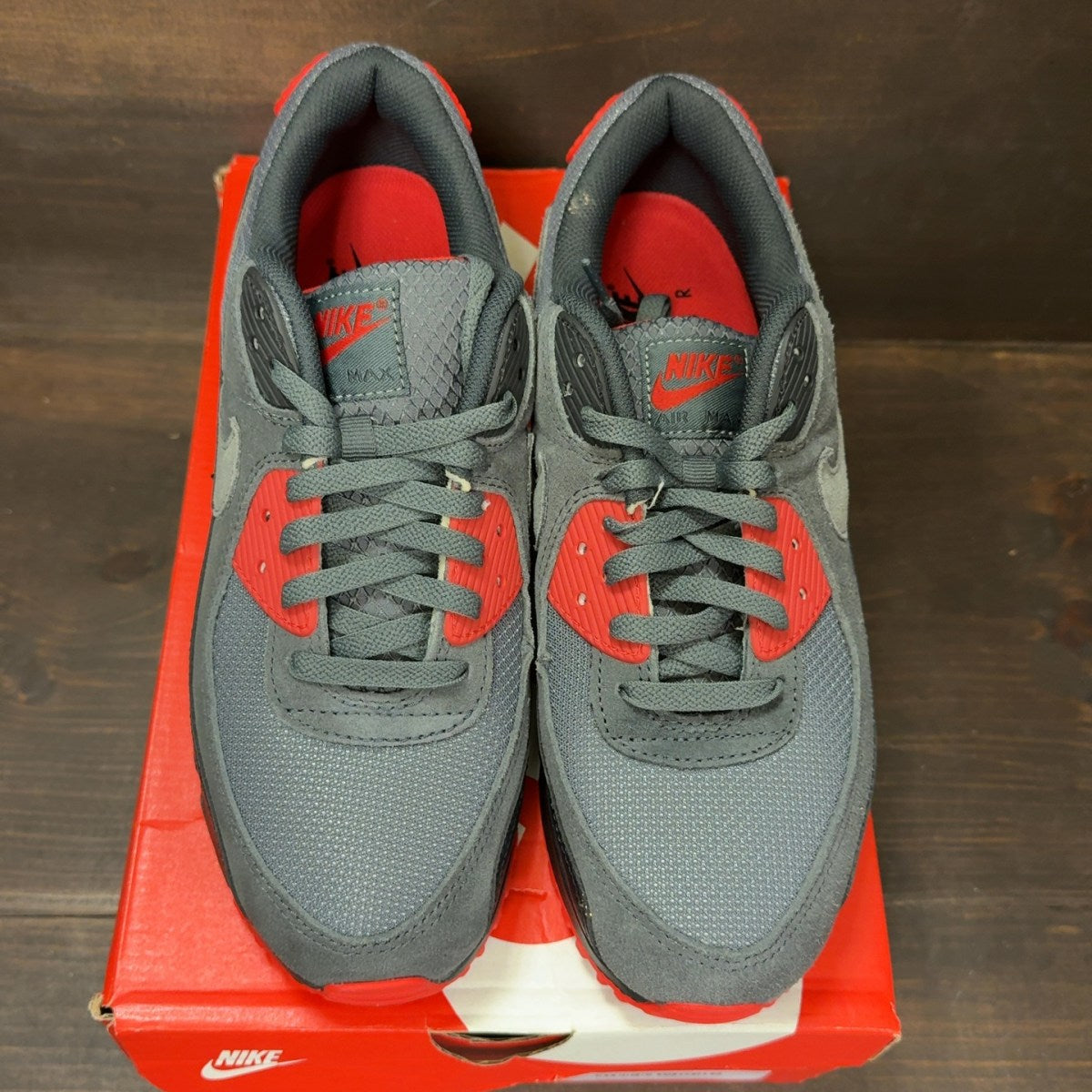 Nike Air Max 90 'Iron Grey Fire Red' - Image 3