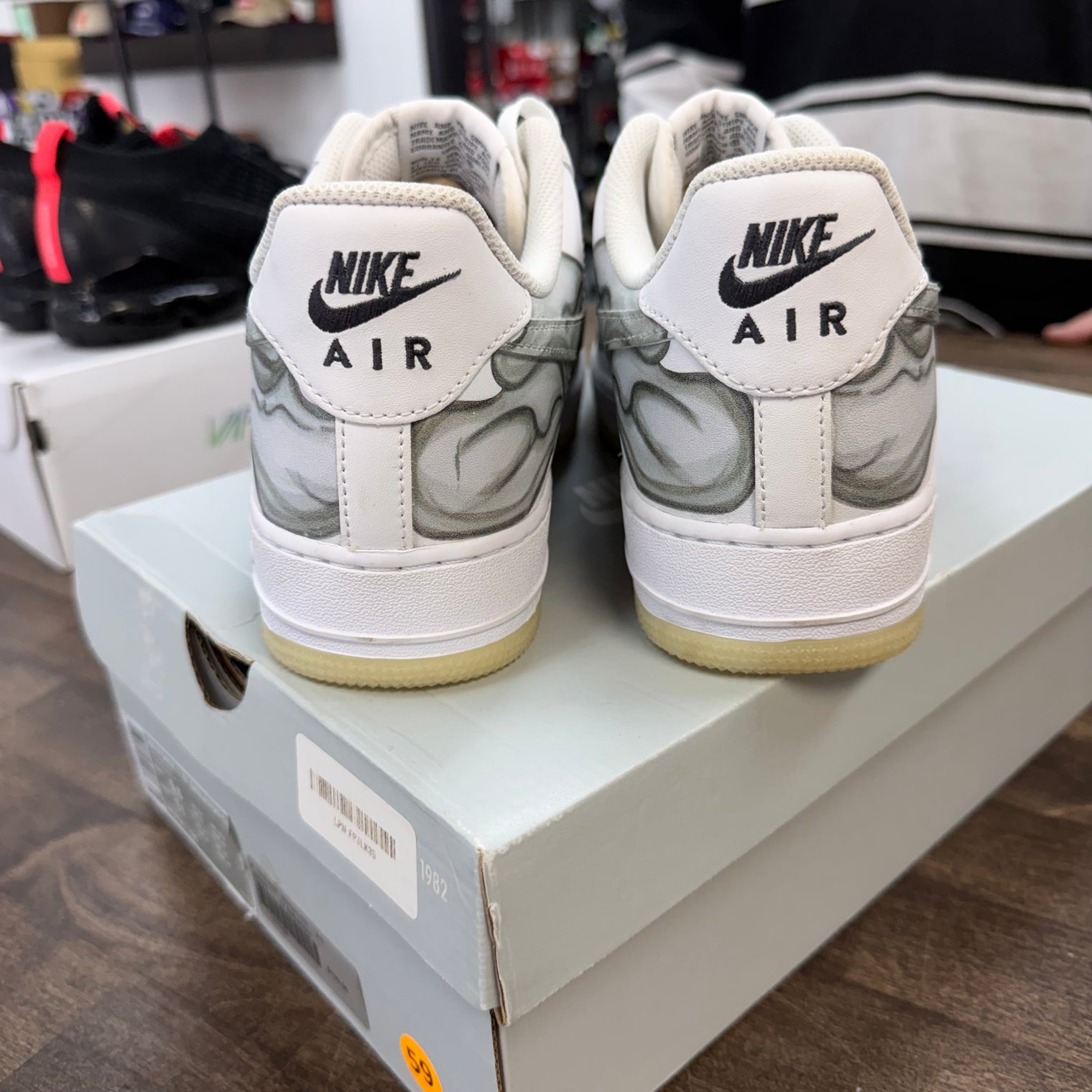 Skeleton Halloween Nike Air Force 1 Low (Lightly Worn)