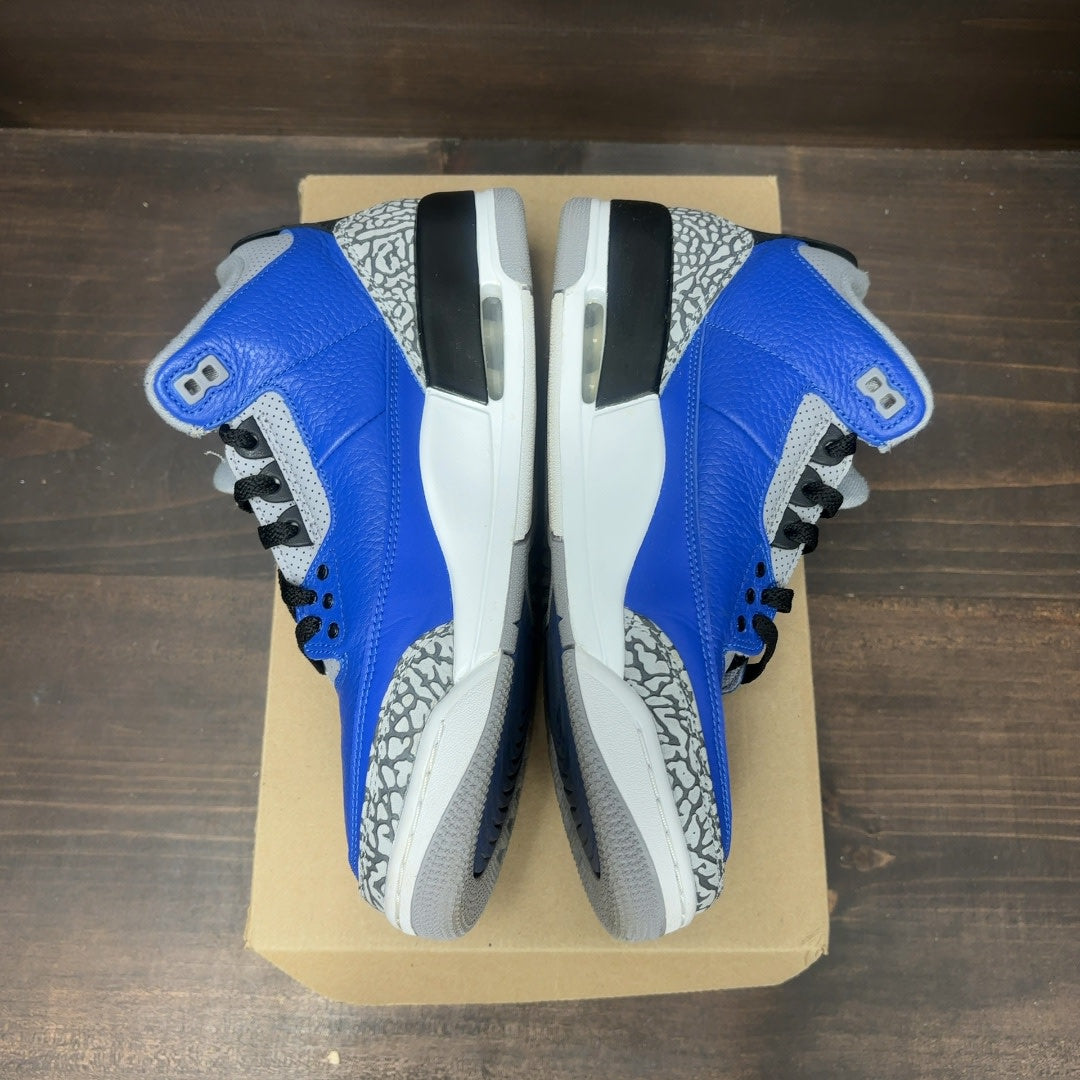 Jordan 3 Retro Varsity Royal Cement Size 9.5 (Pre-Owned) - Image 4