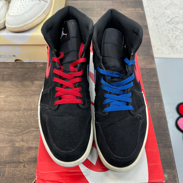 Multi-Color Swoosh Black Jordan 1 Mid (USED, Replacement Box)