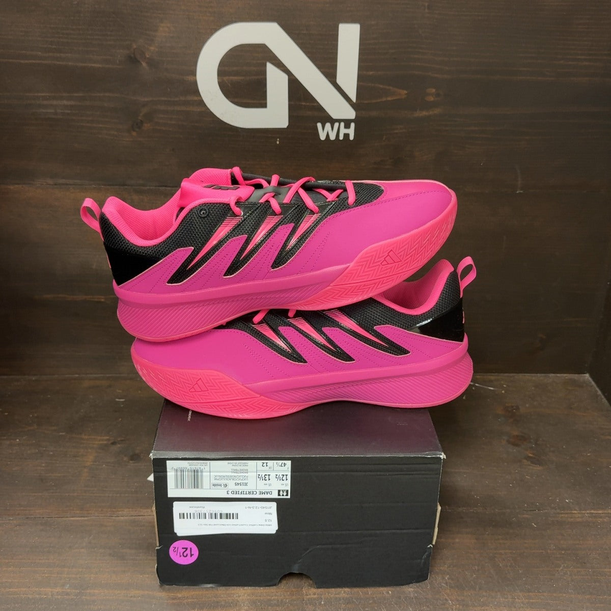 adidas Dame Certified 3 Lucid Fuchsia Core Black Lucid Pink Size 12.5 - Image 1