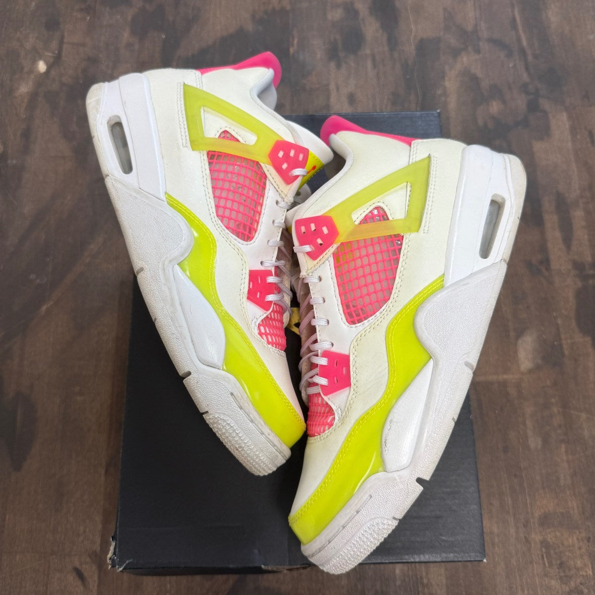 Jordan 4 Retro White Lemon Pink (GS) - Image 1