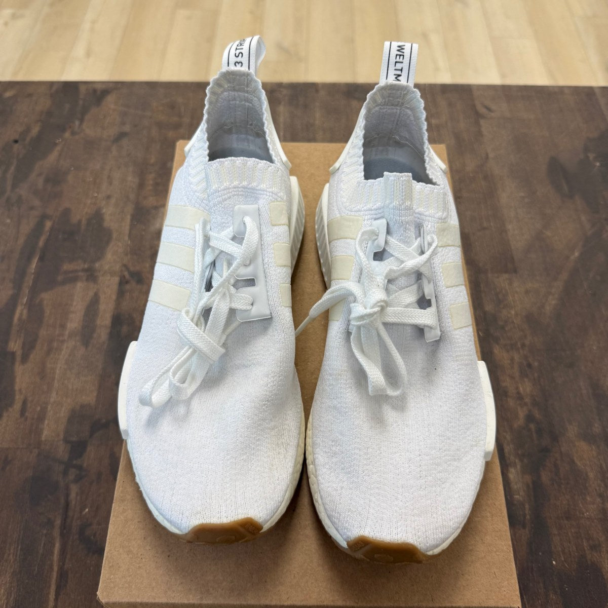 adidas NMD R1 Gum Pack White Size 9 (Pre-Owned) - Image 2