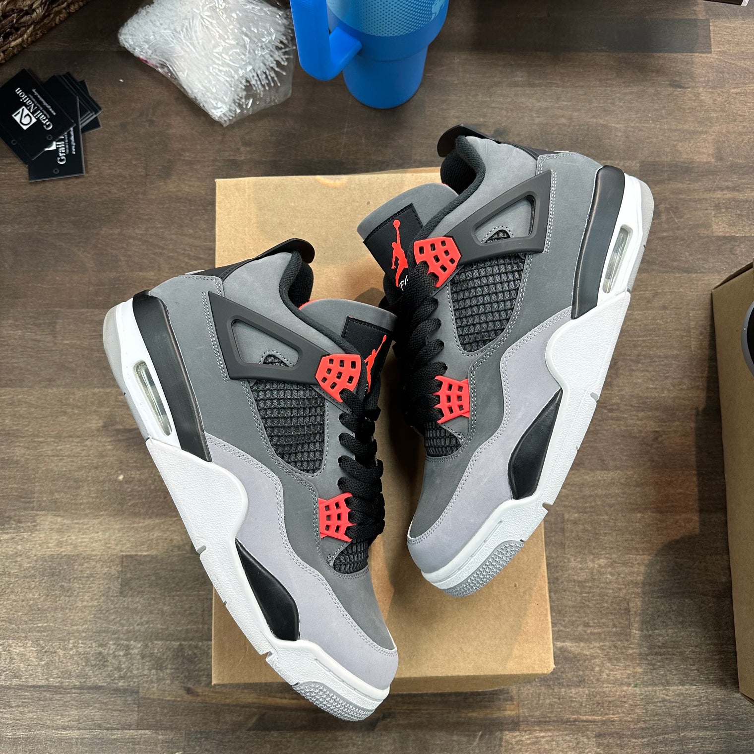Jordan 4 Retro Infrared (US 10) (Lightly Worn, No Box)