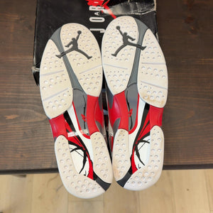 Jordan 8 Retro White True Red (2025) Size 13 (Pre-Owned) - aux