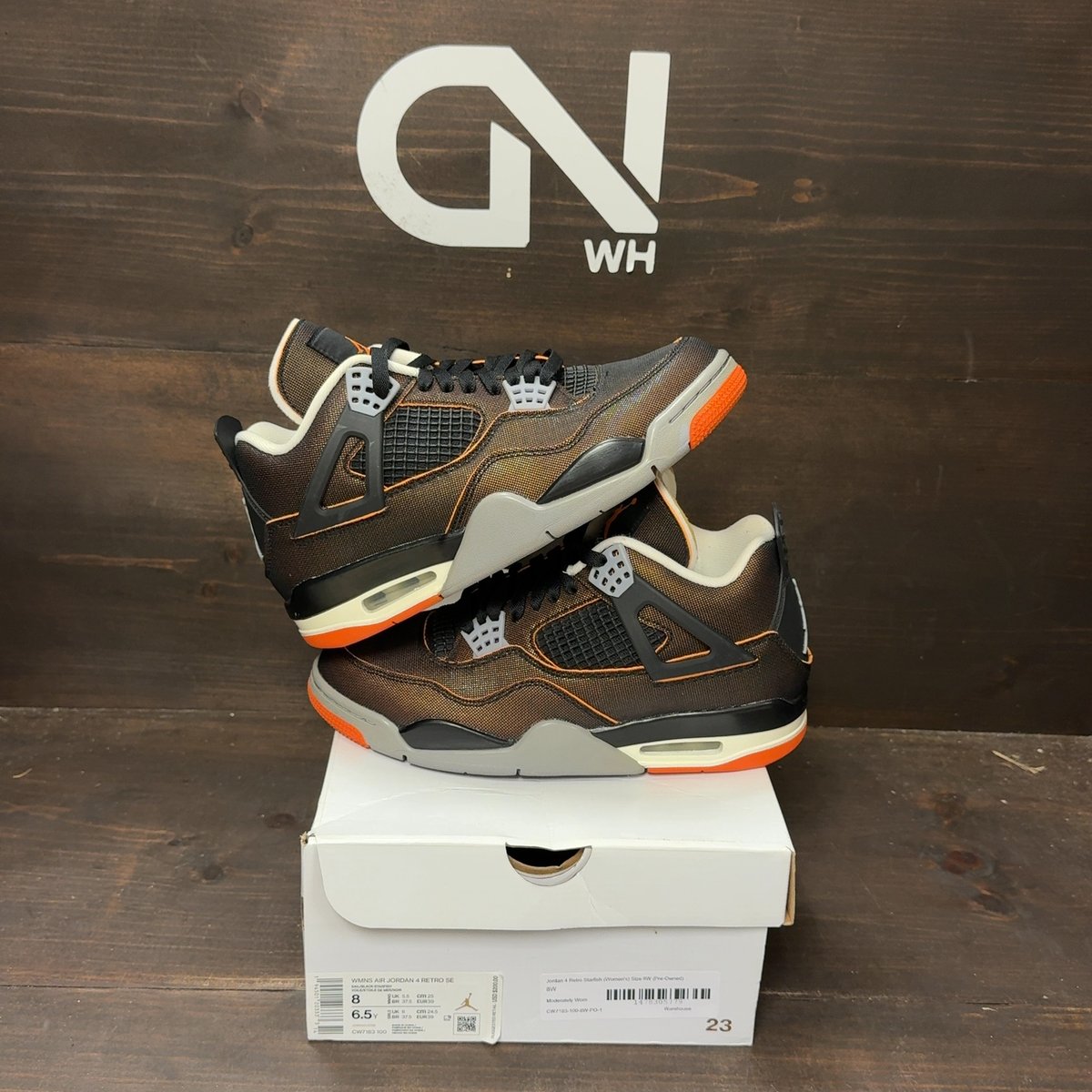 Jordan 4 Retro Starfish (Women's) Size 8W (Pre-Owned) - front