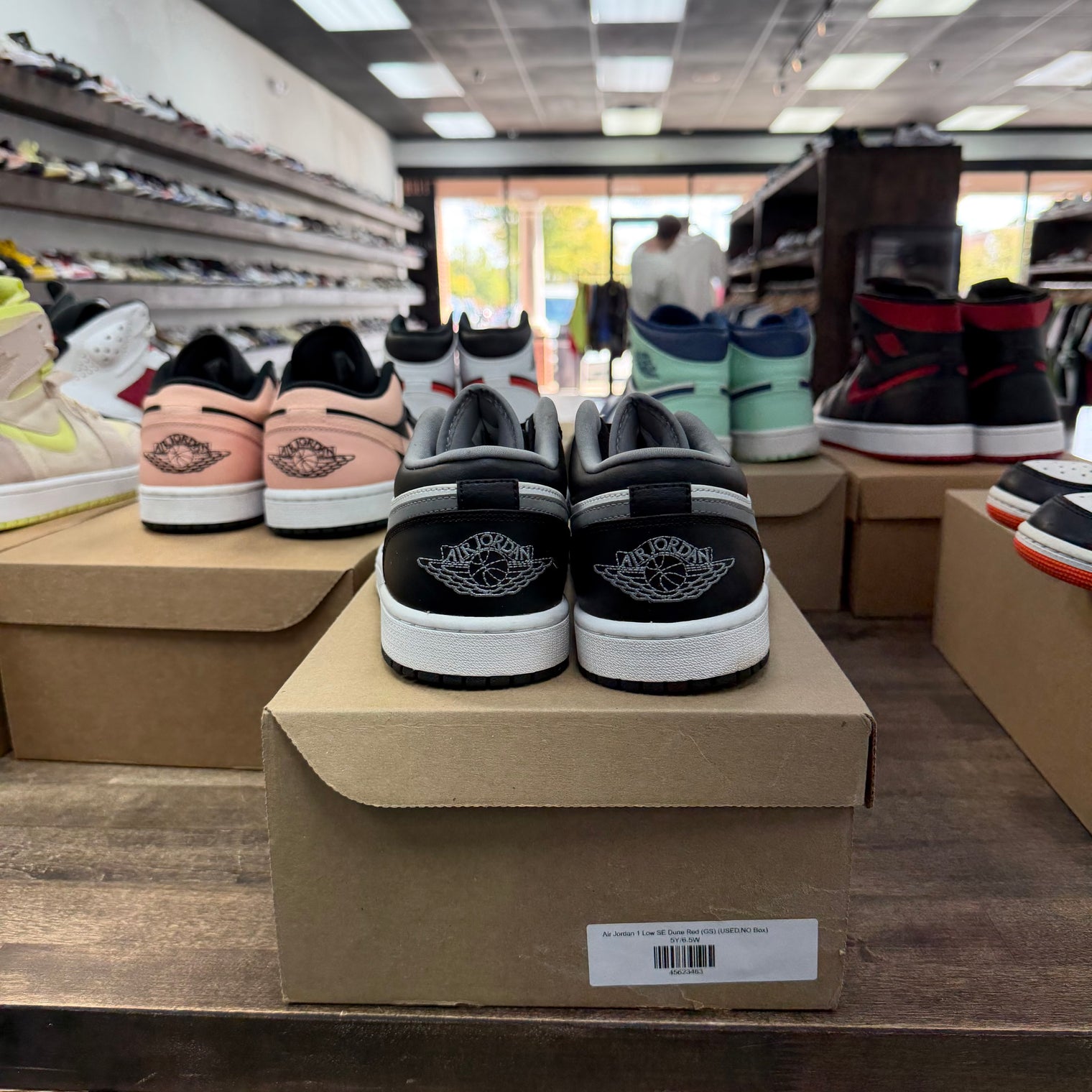 Black White Grey Jordan 1 Low (USED, No Box)