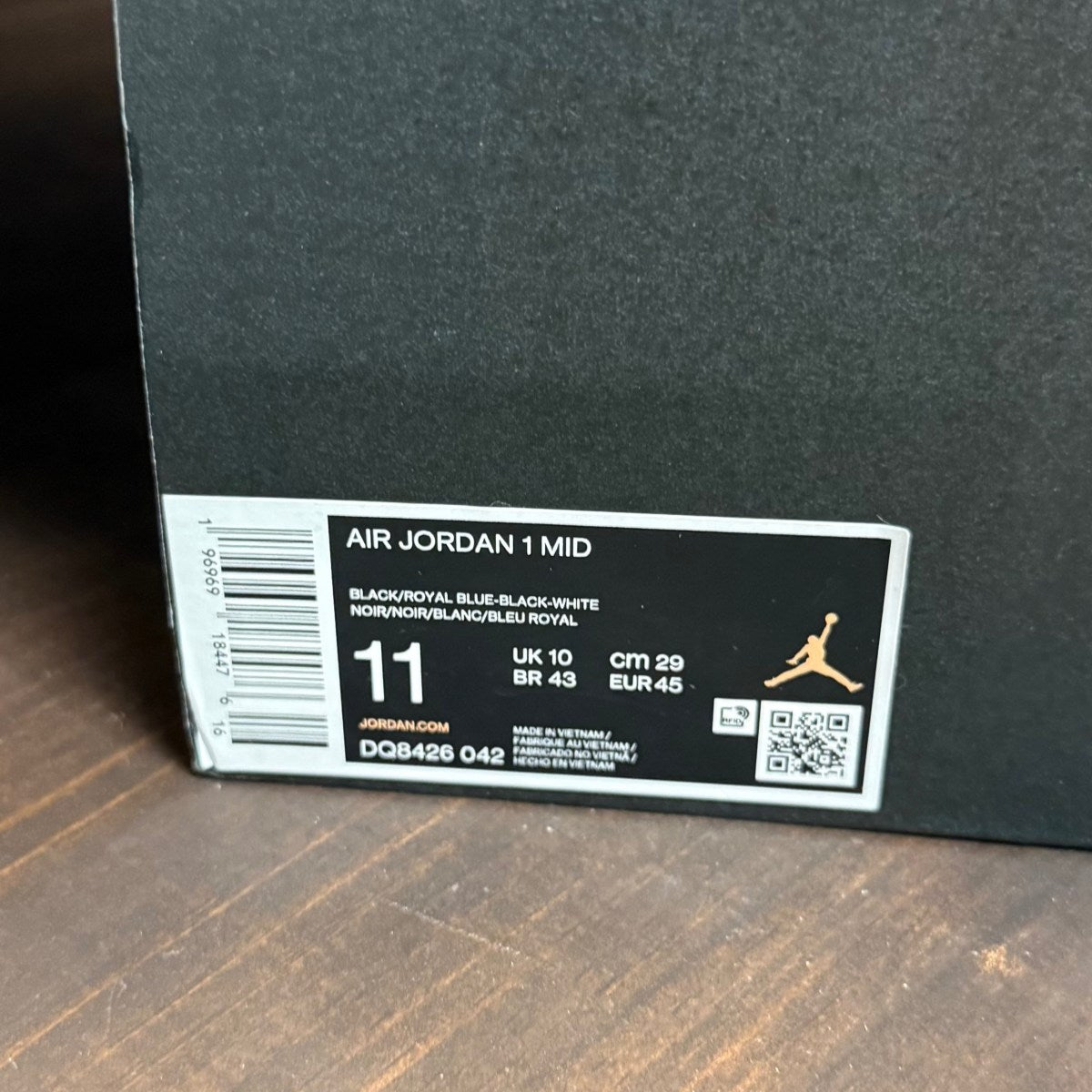 Jordan 1 Mid Black Royal Blue - Image 6