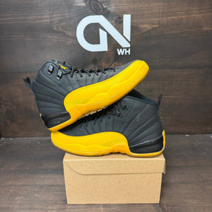Jordan 12 Retro Black University Gold (GS) Size 7Y (Pre-Owned) - Image 1