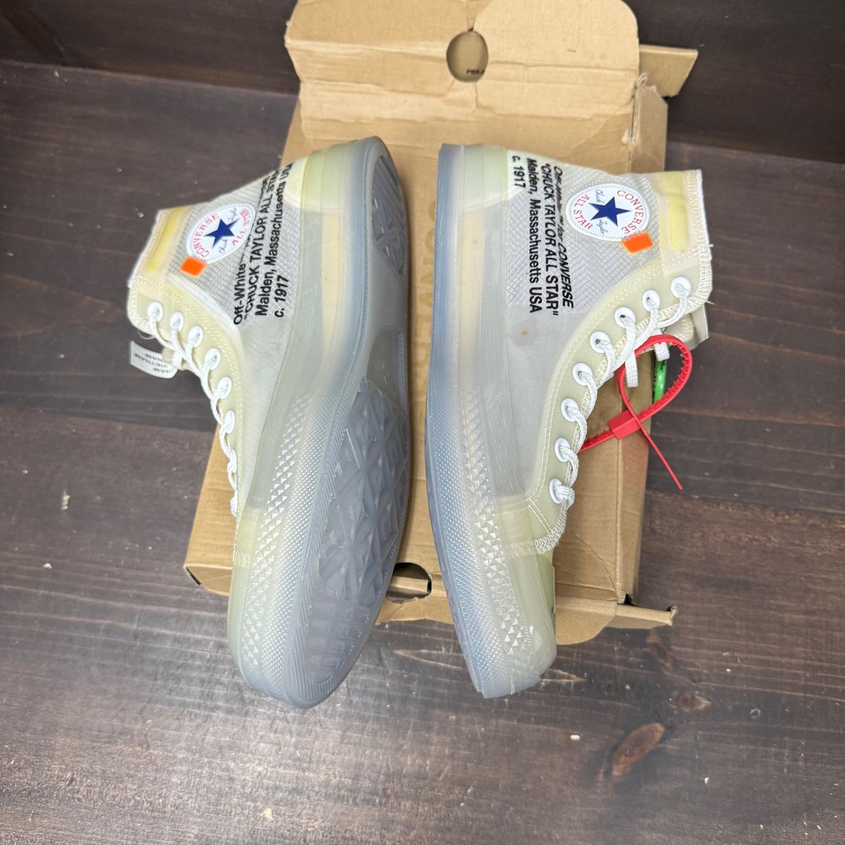 Converse Chuck Taylor All Star Vulcanized Hi Off-White Size 10.5 - side