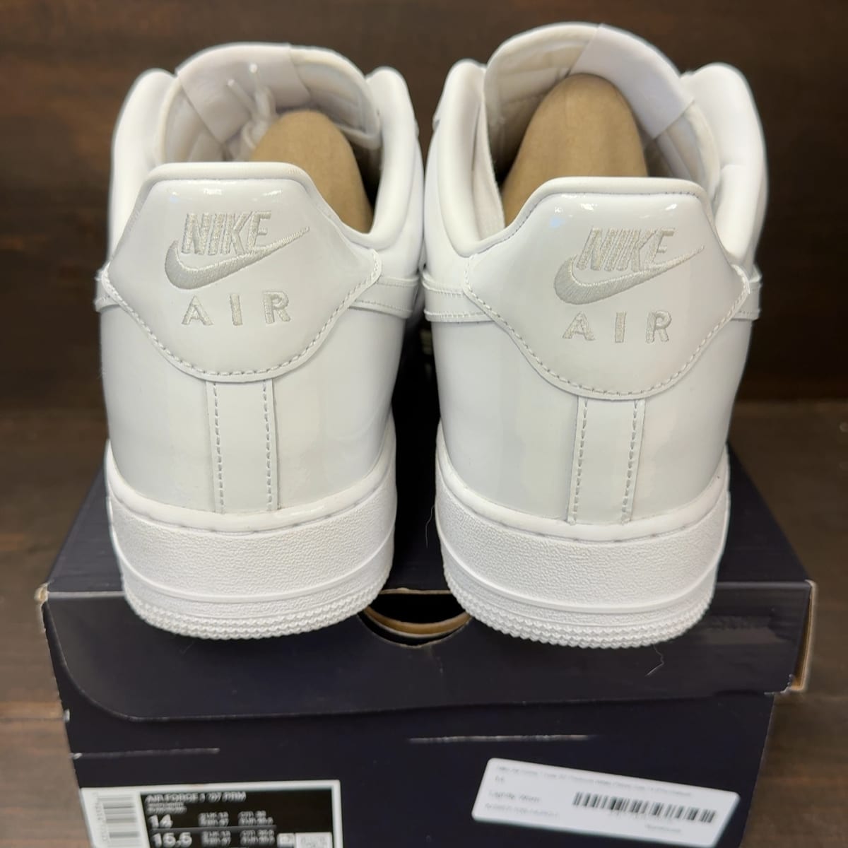 Nike Air Force 1 Low '07 Premium White Patent Size 14 (Pre-Owned) - aux