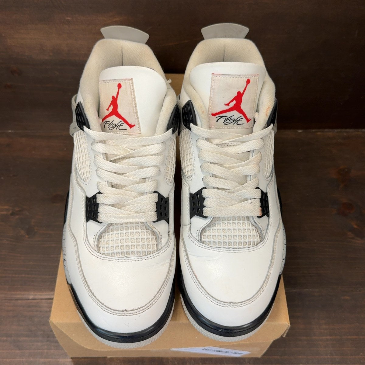 Jordan 4 Retro White Cement (2025) Size 10 (Pre-Owned) - Image 3