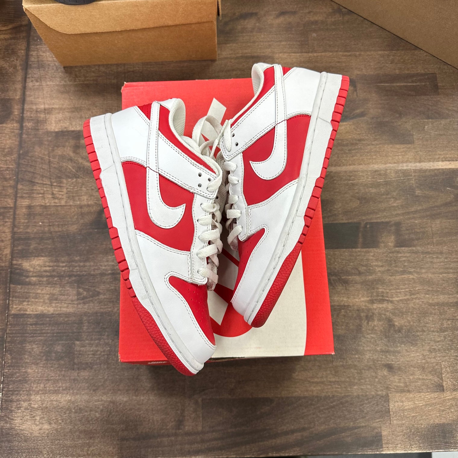 Championship Red Nike Dunk Low (GS) (USED)
