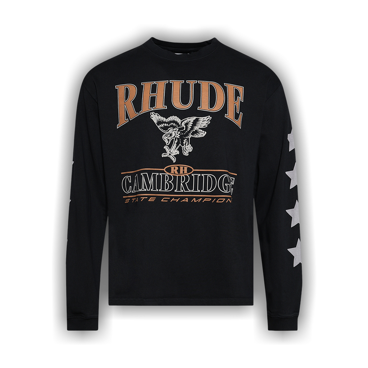 Rhude Cambridge State Champs Long-Sleeve Tee 'Vintage Black'