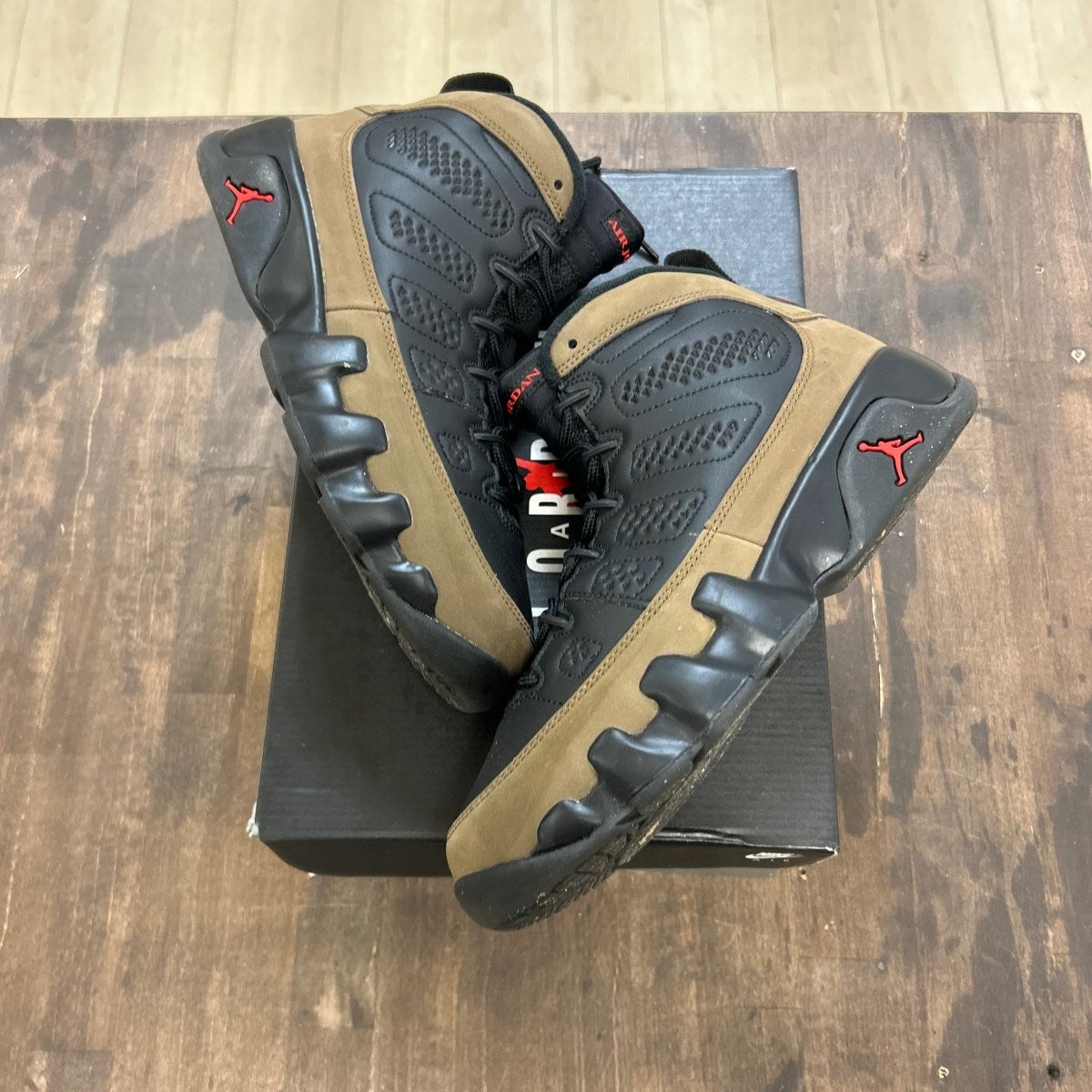 Jordan 9 Retro Olive (2024) (GS) - Image 1
