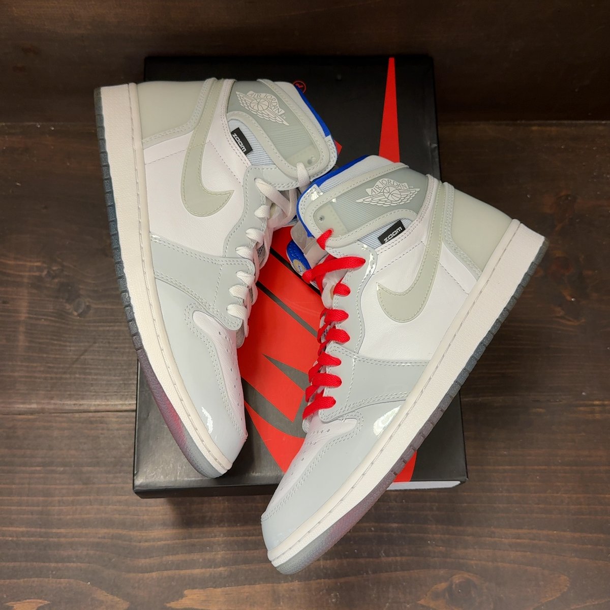 Jordan 1 Retro High Zoom White Racer Blue Size 10 (Pre-Owned) - back