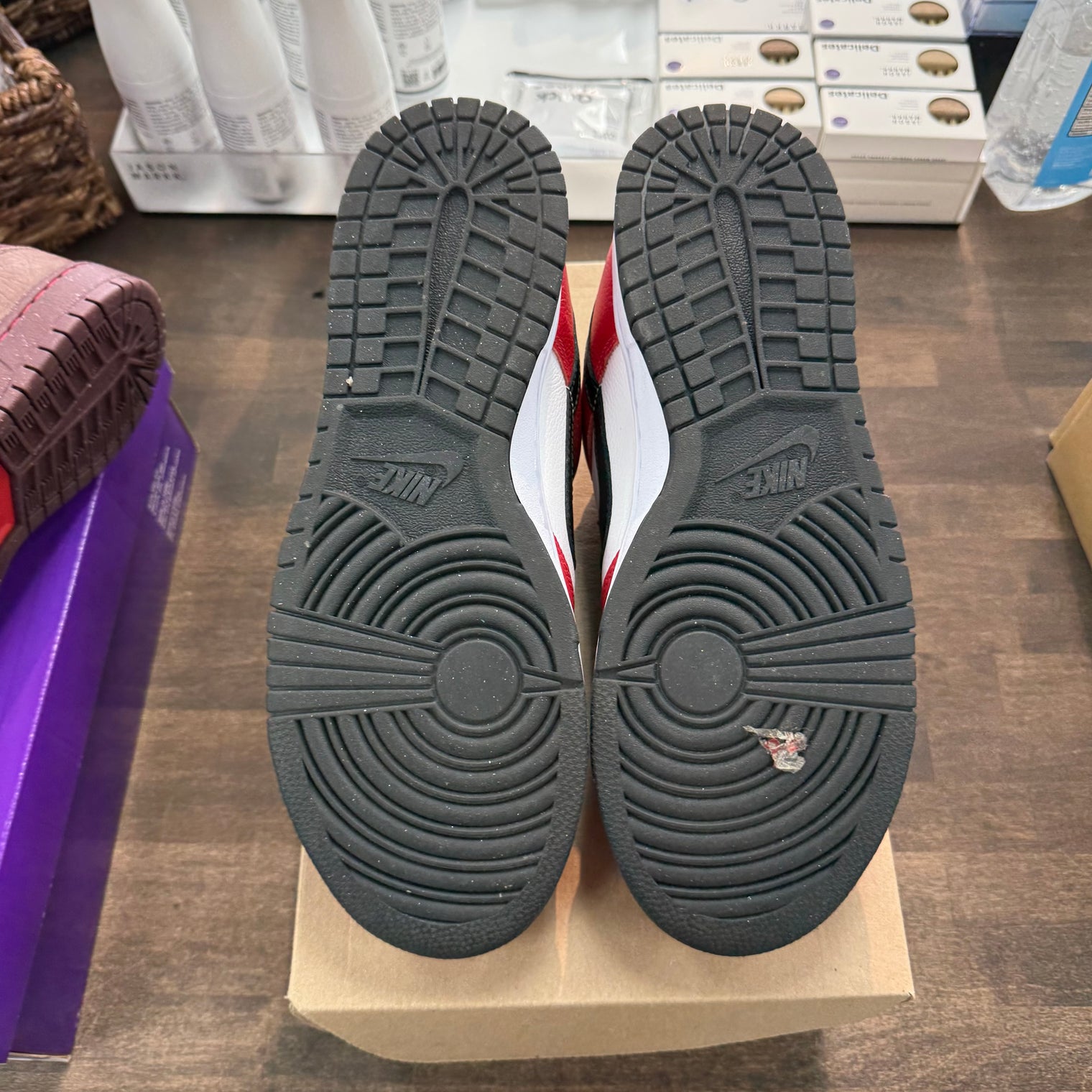 Nike By You Chicago Black Red Dunk Low (USED, No Box)