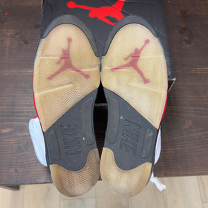 Jordan 5 Retro Fire Red Silver Tongue (2020) Size 13 (Pre-Owned) - front