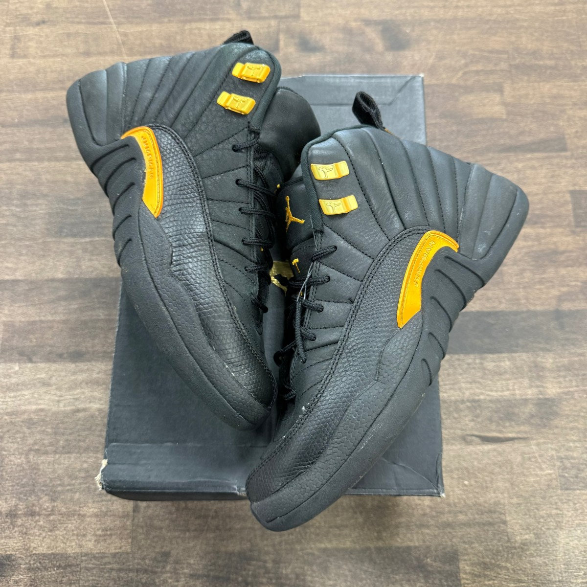 Jordan 12 Retro Black Taxi (GS) Size 6Y (Pre-Owned) - Image 1