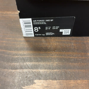Nike Air Force 1 Mid Supreme White Size 8.5 (Pre-Owned) - aux