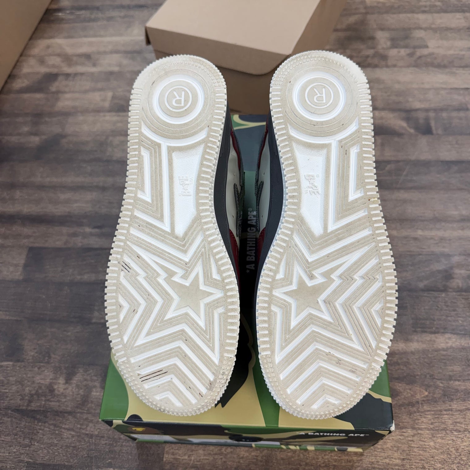 A Bathing Ape Bape Sta Nostalgic Burgundy Grey (USED)