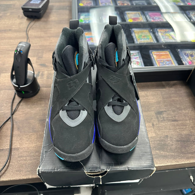 Aqua Jordan 8 Retro GS (Used, Replacement Box)