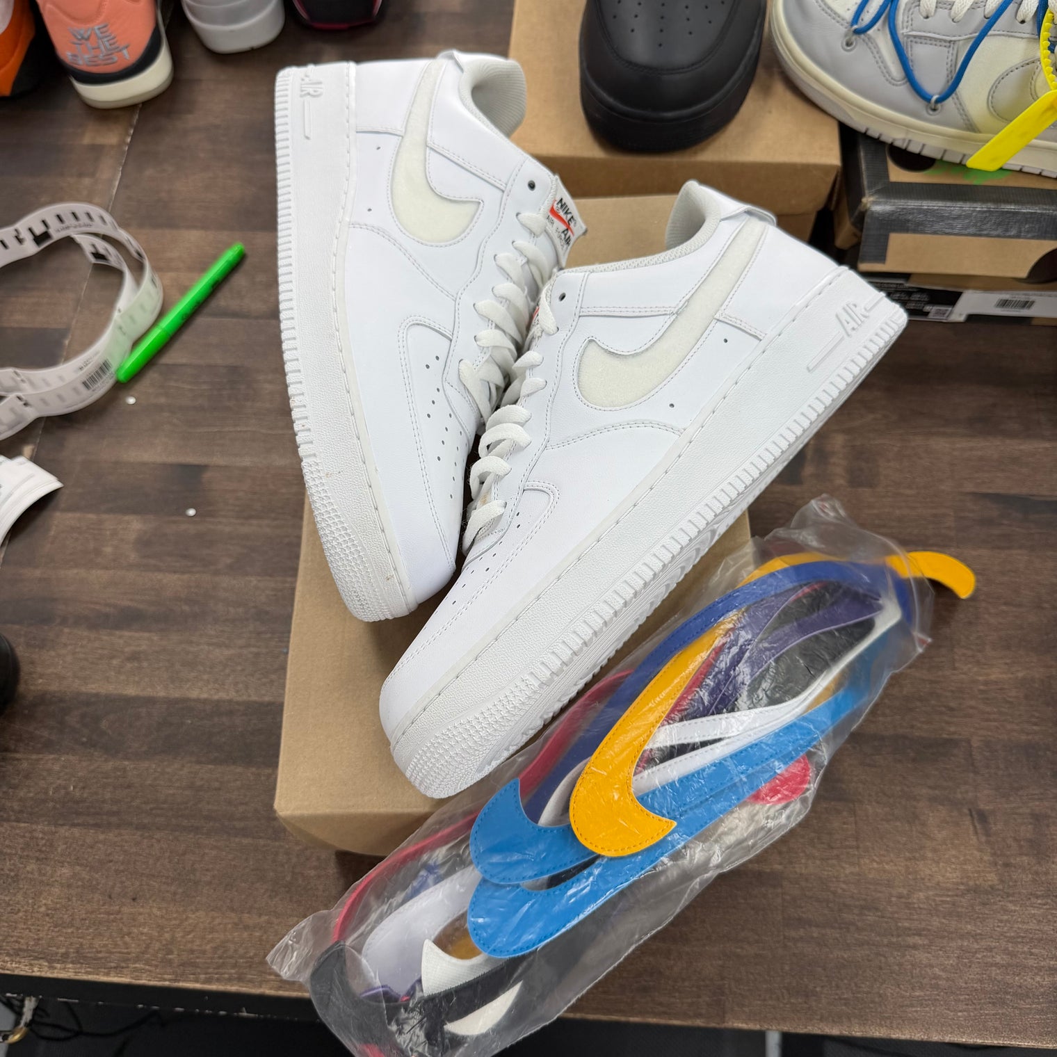 Swoosh Pack White Nike Air Force 1 Low (USED, No Box)