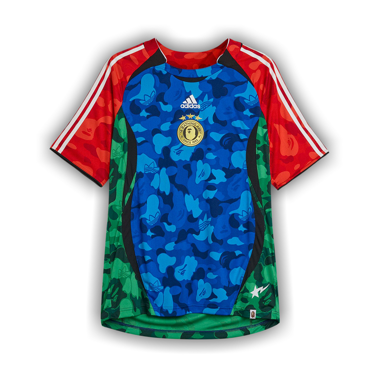 adidas x BAPE Teamgeist Home Tee Blue/Red/Green