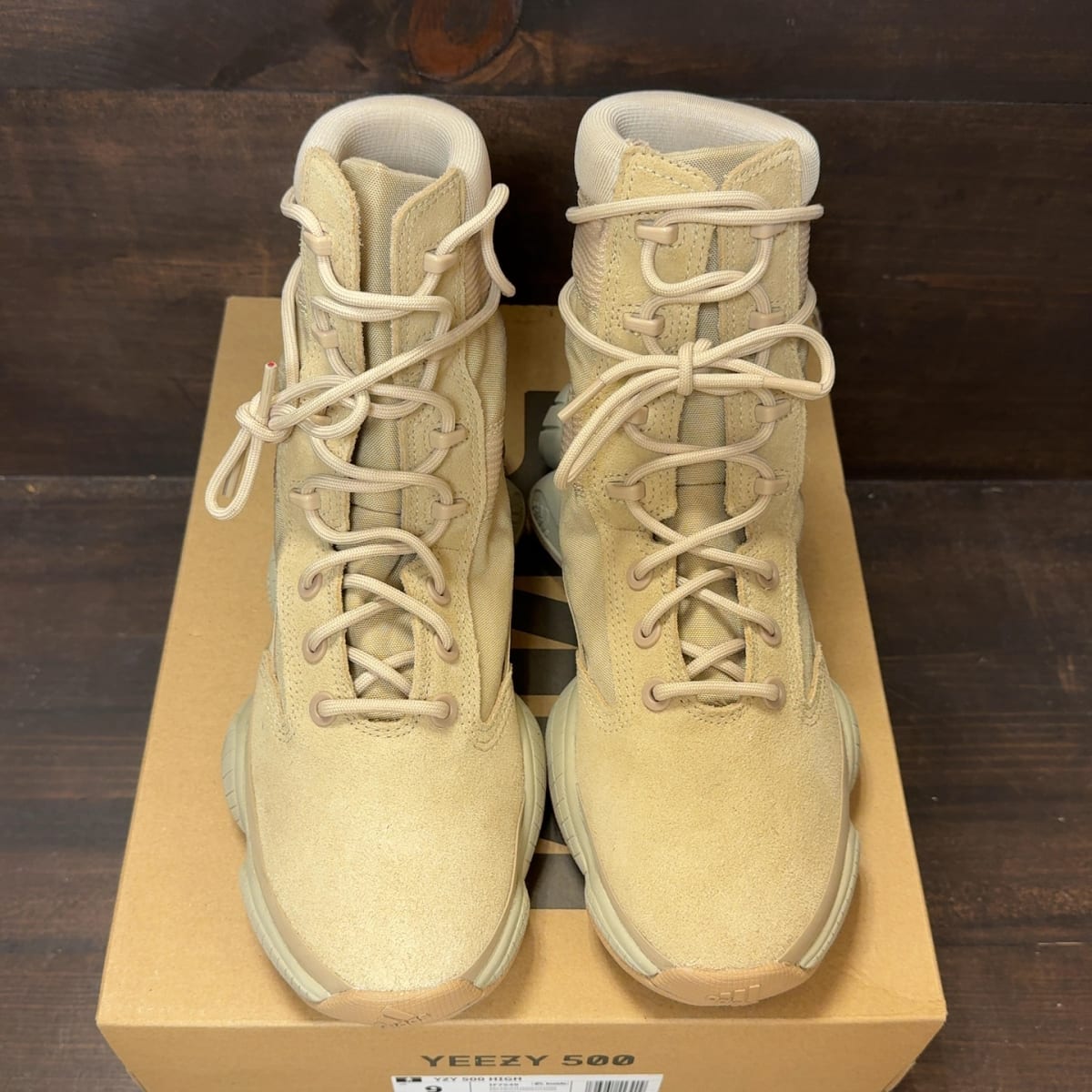 adidas Yeezy 500 High Tactical Boot Sand Size 9 (Pre-Owned) - tag