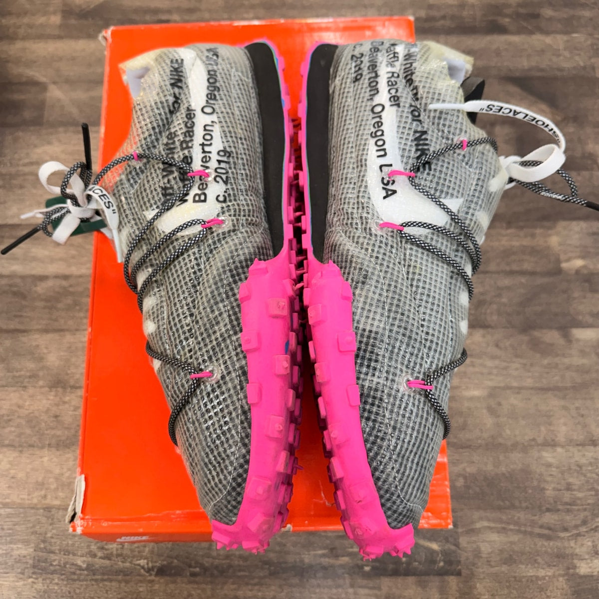 Nike Waffle Racer Off-White Black (Women's) Size 15.5W (Pre-Owned) - Image 3