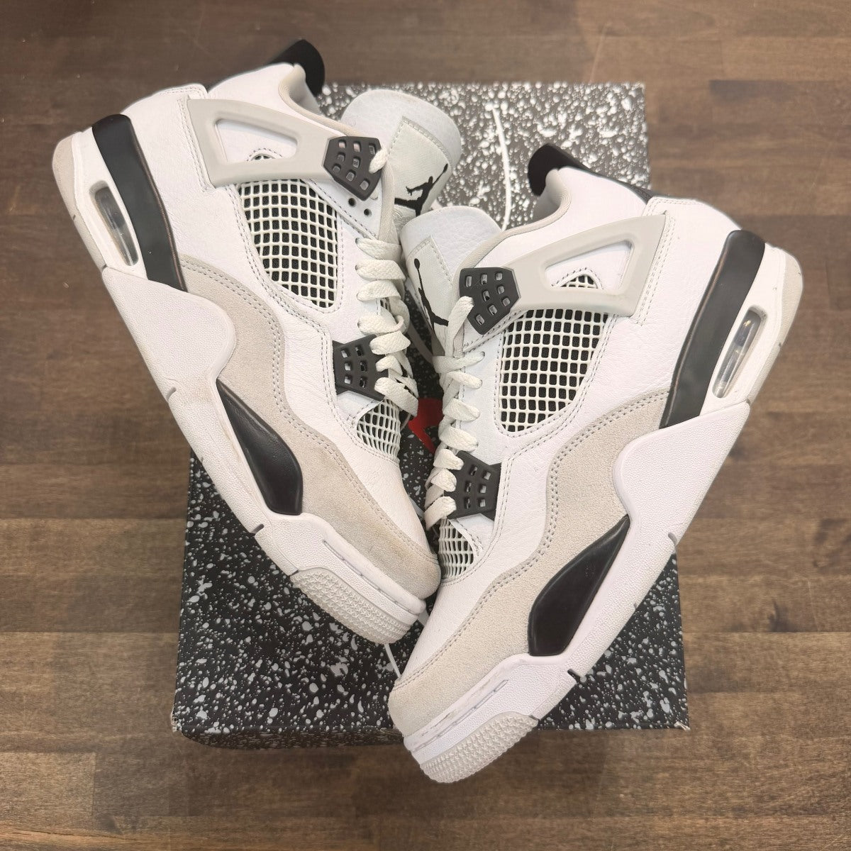 Jordan 4 Retro Military Black Size 8 (Pre-Owned) - Image 1