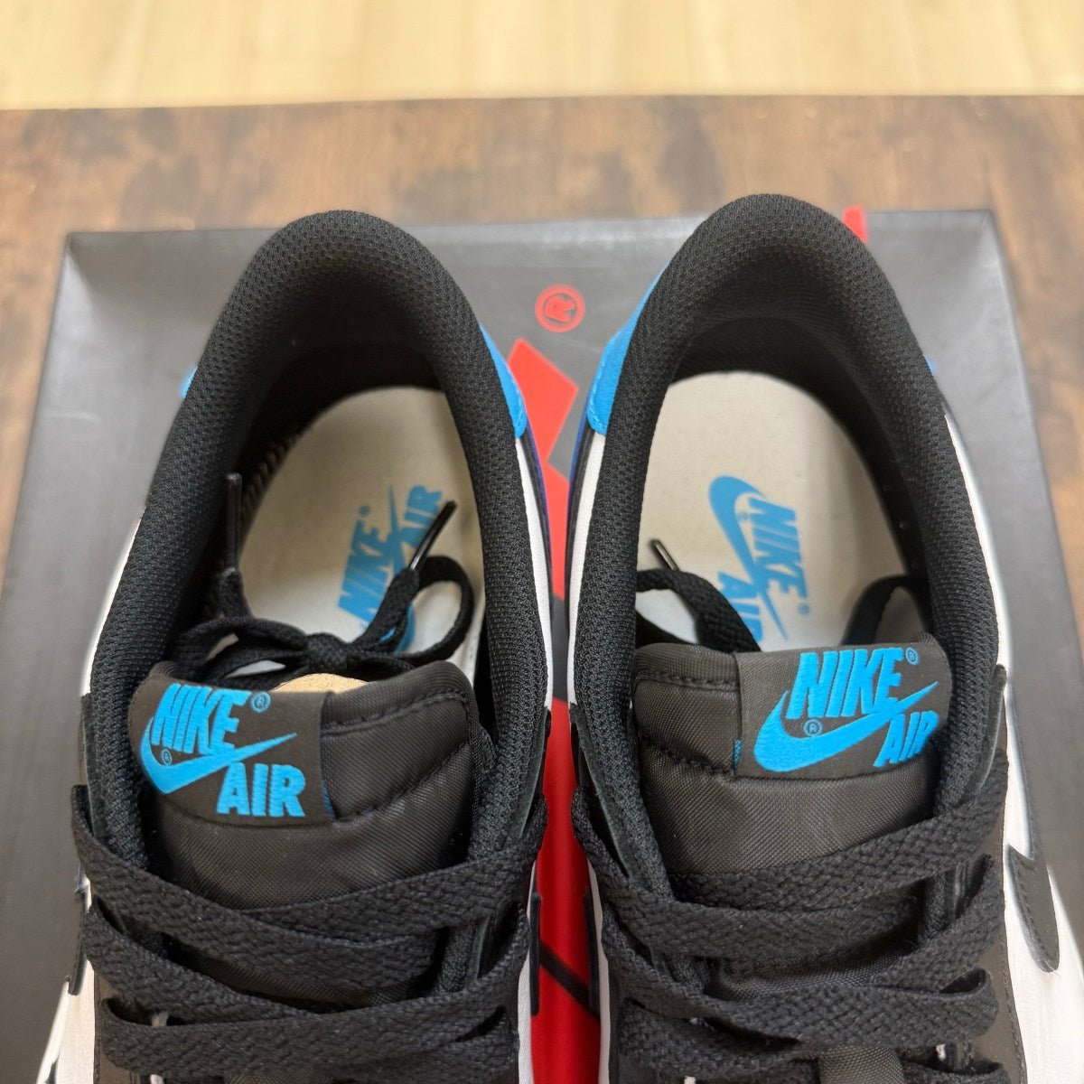 Jordan 1 Retro Low OG Black Dark Powder Blue - Image 3