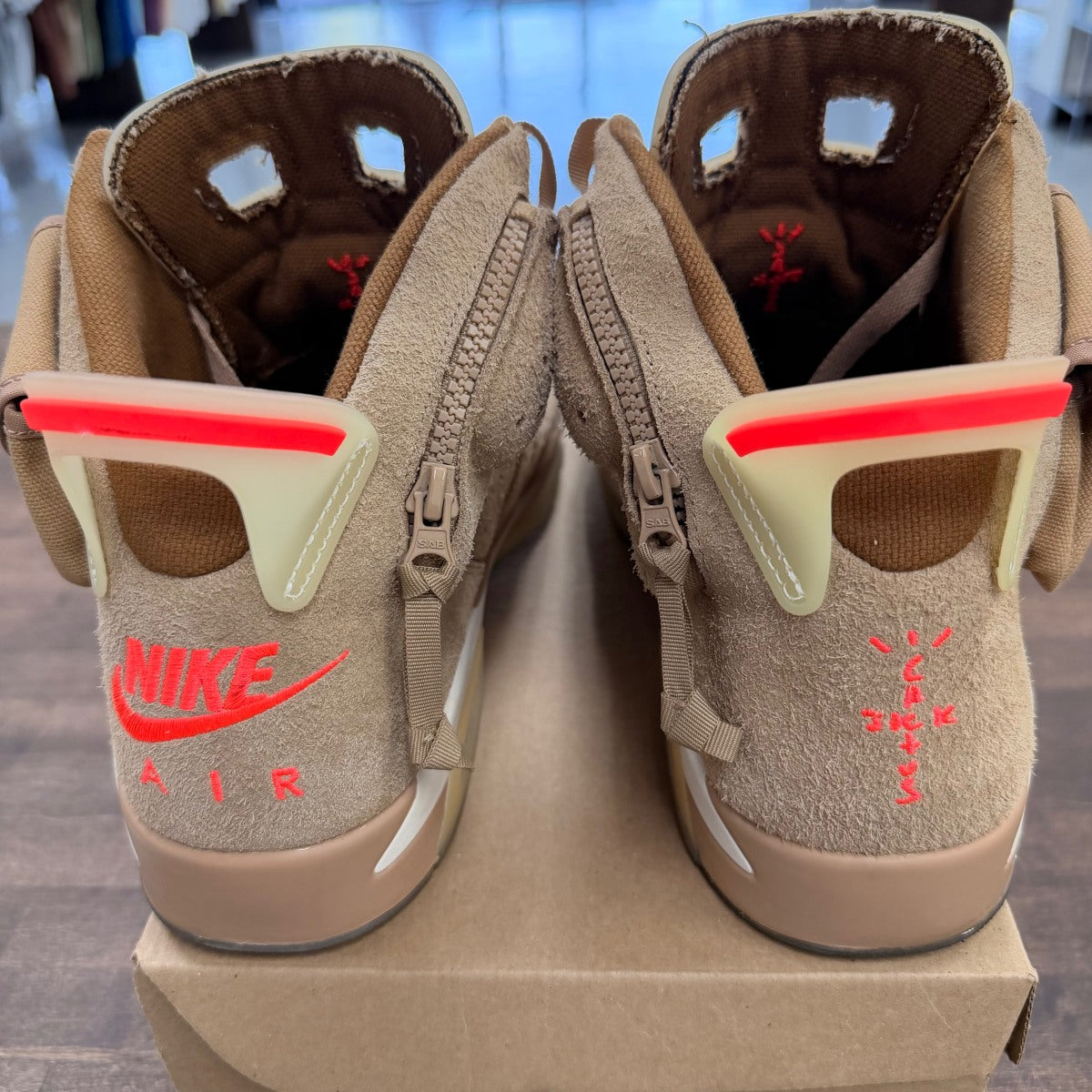 Jordan 6 Retro Travis Scott British Khaki Size 14 (Pre-Owned) - Image 4