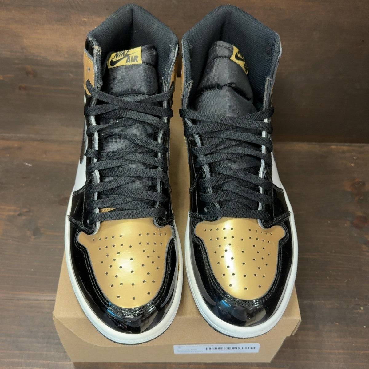 Jordan 1 Retro High NRG Patent Gold Toe Size 12 (Pre-Owned) - Image 3