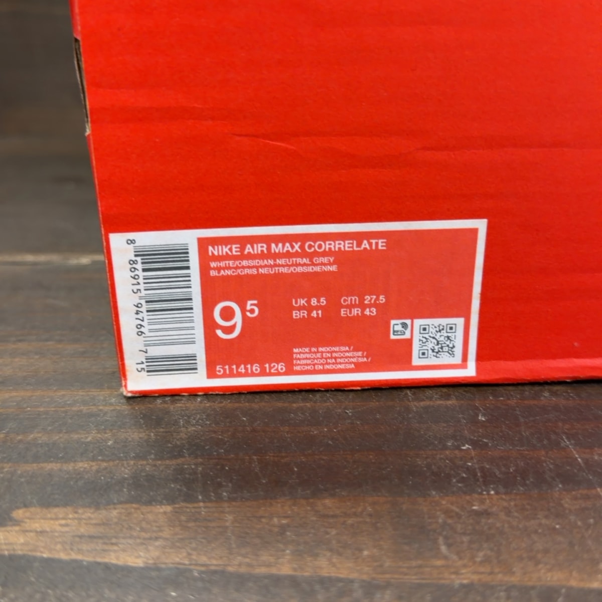 Nike Air Max Correlate White Obsidian Size 9.5 - Image 9