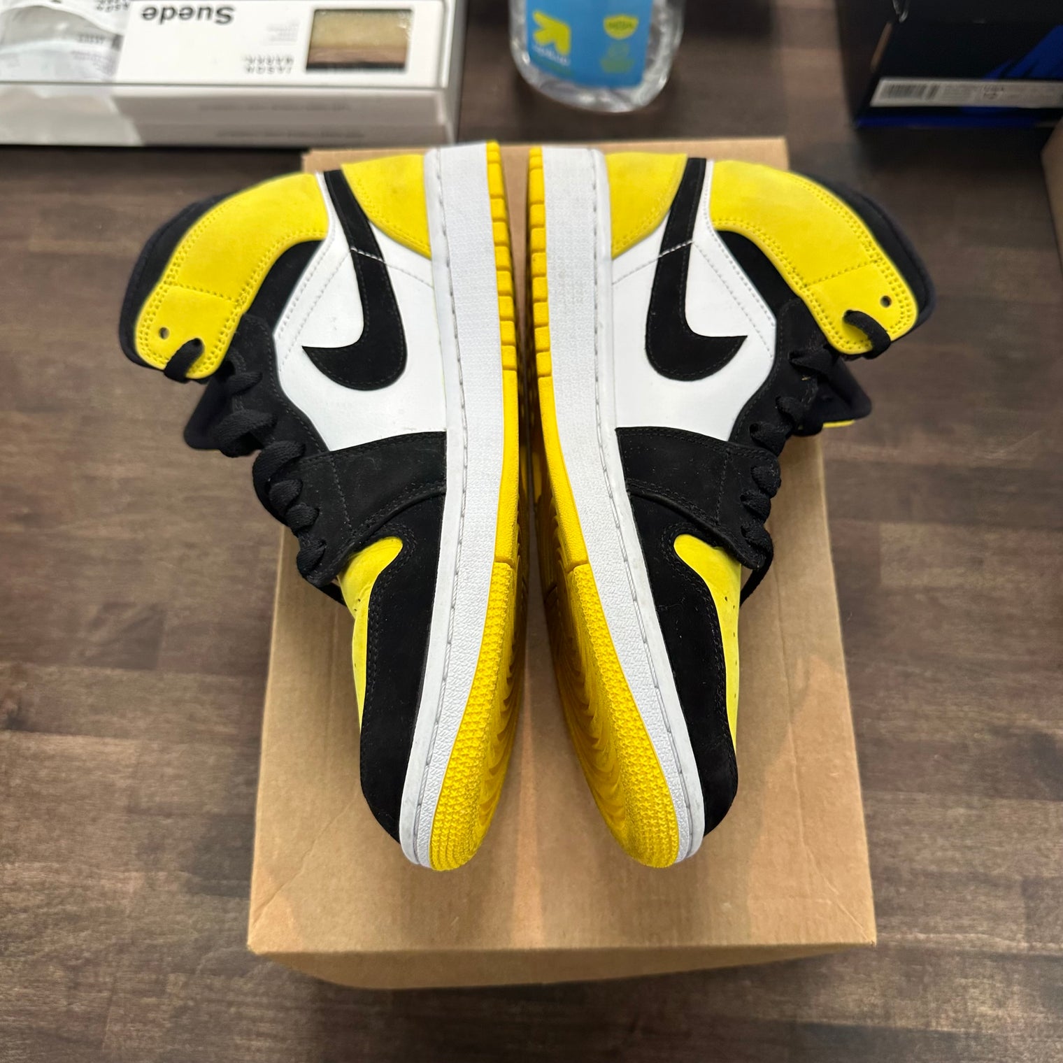 Air Jordan 1 Mid Yellow Toe Black (USED, No Box)