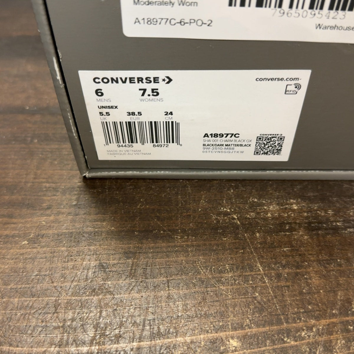 Converse SHAI 001 Charm Black Size 6 (Pre-Owned) - aux