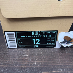 Nike SB Dunk Low Pro Slate Blue White Tar Size 12 (Pre-Owned) - Image 8
