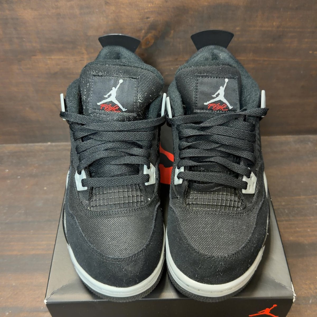 Jordan 4 Retro Black Canvas (GS) Size 7Y (Pre-Owned) - tag