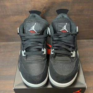 Jordan 4 Retro Black Canvas (GS) Size 7Y (Pre-Owned) - tag