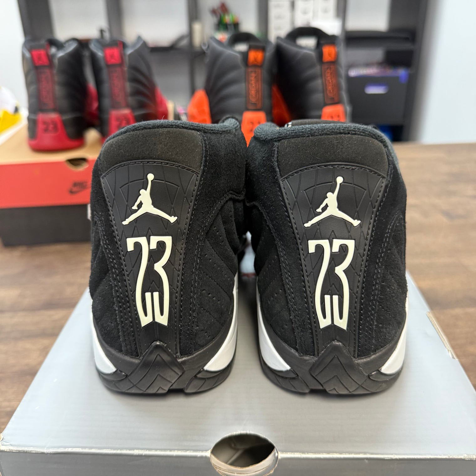 Black White Jordan 14 Retro (USED)