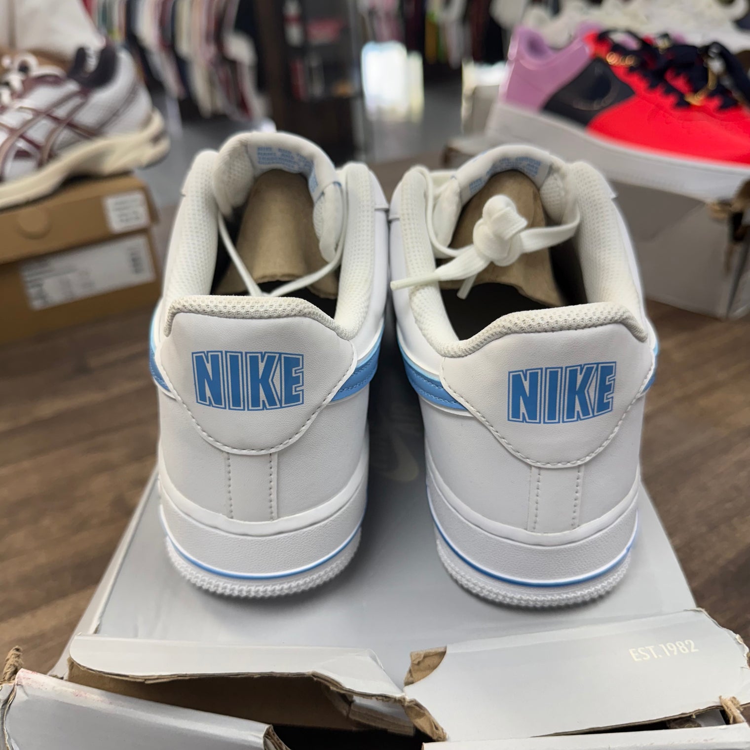 White University Blue Air Force 1 Low (Lightly Worn)