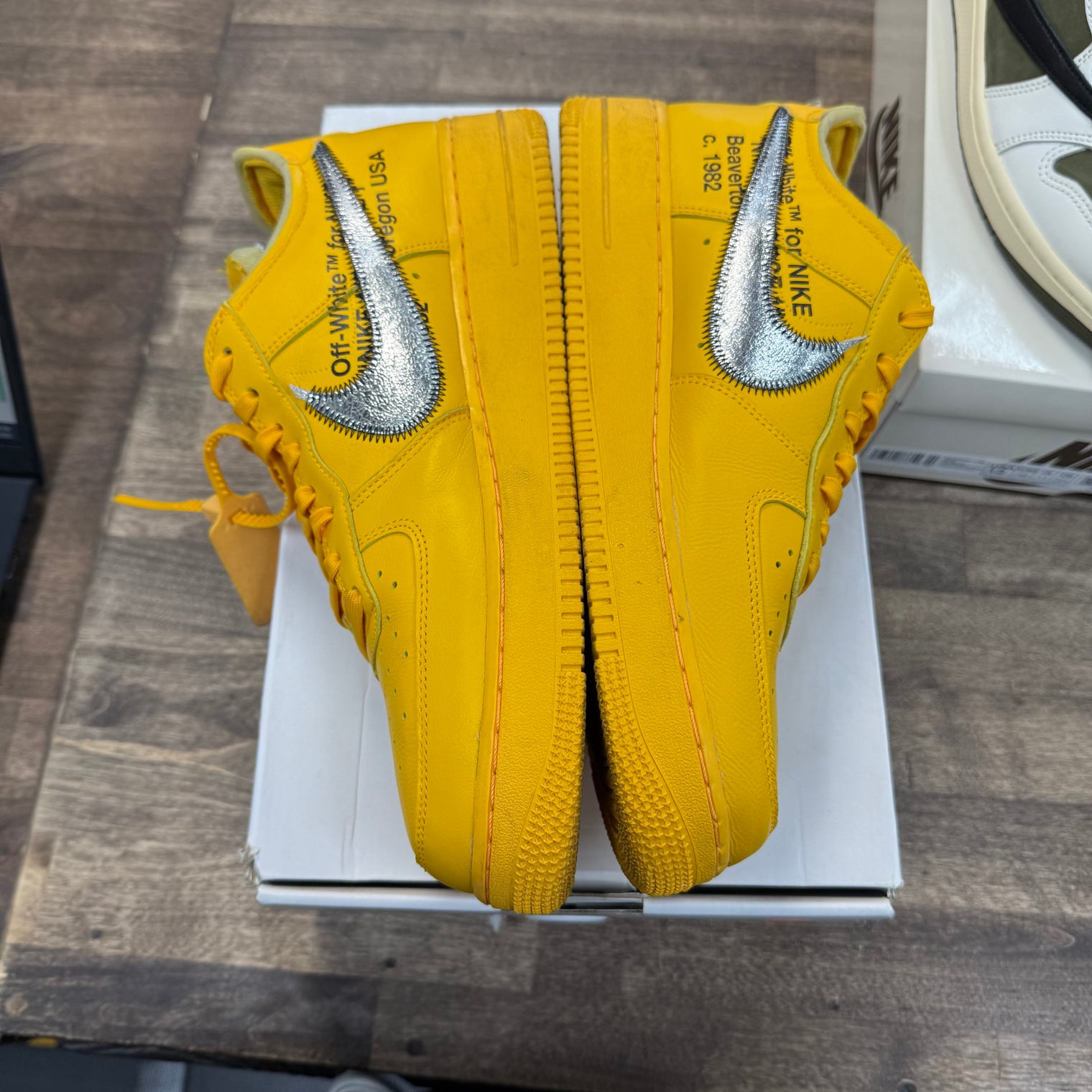 Nike Air Force 1 Low Off-White ICA University Gold (Men's) (US 12) (USED)