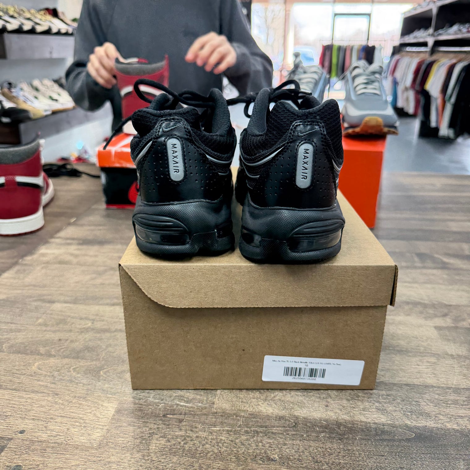 Nike Air Max TL 2.5 Black Metallic Silver (US 10) (USED, No Box)
