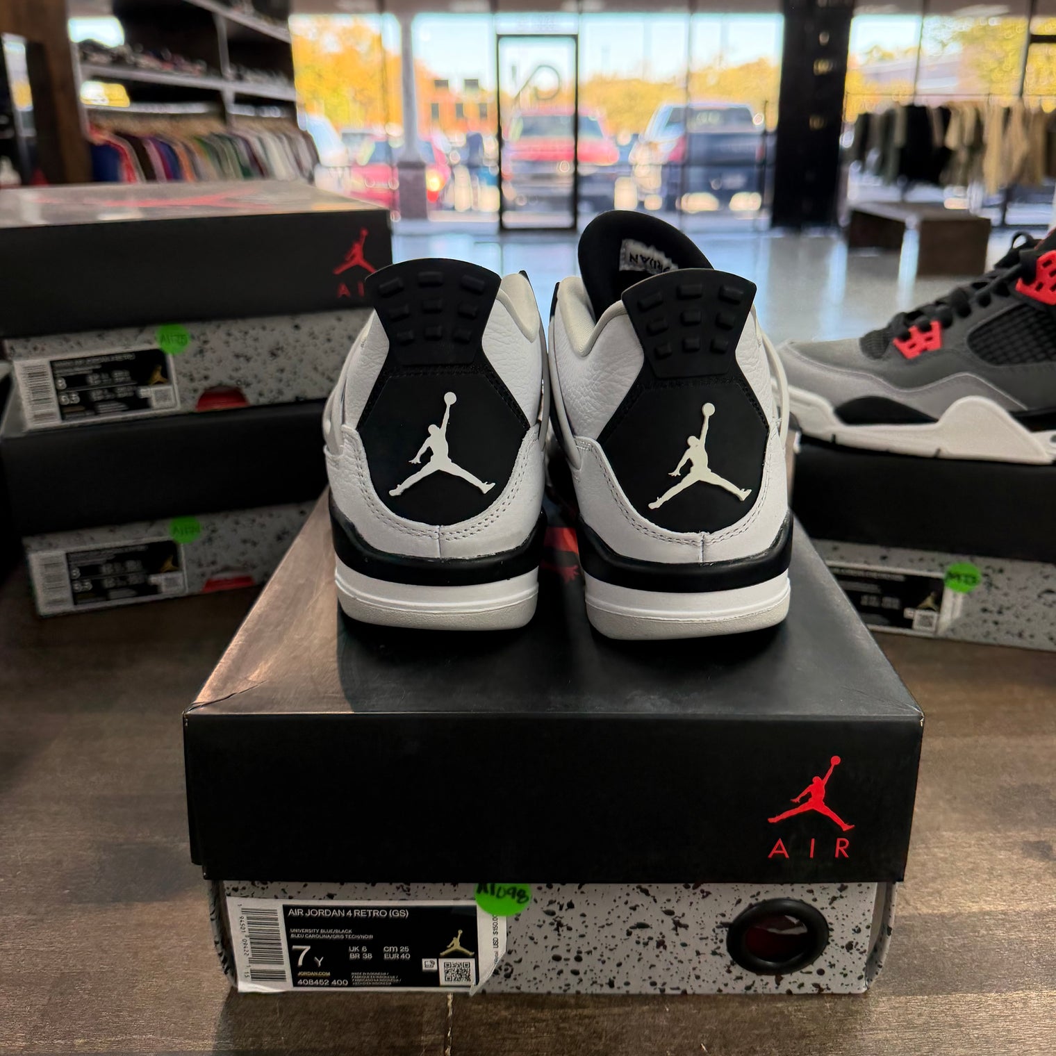 Military Black Jordan 4 Retro (GS) (Lightly Worn, No Box)